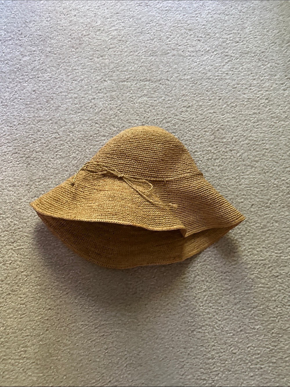 Women’s Floppy Straw Sun Hat with Bow - Tan